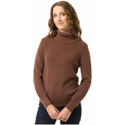 ORGANICATION Damen vegan Pullover Rollkragenpullover Kakaobraun