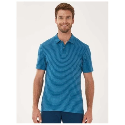 ORGANICATION Gestreiftes Poloshirt aus Leinengemisch