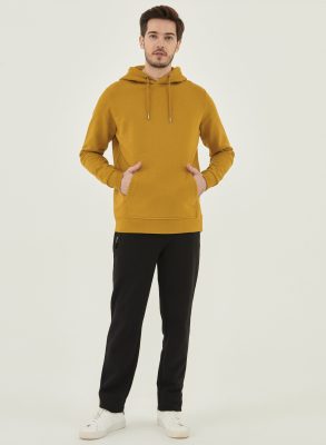 ORGANICATION Herren vegan Hoodie Dunkelgelb