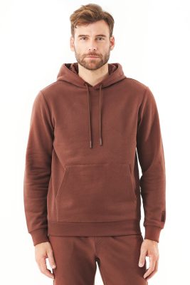 ORGANICATION Herren vegan Hoodie Hoolden Kaffee
