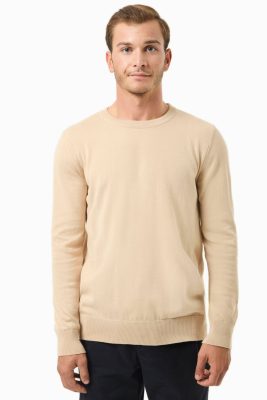 ORGANICATION Herren vegan Pullover Beige