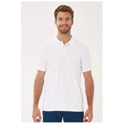 ORGANICATION Poloshirt aus Bio-Baumwolle mit Allover-Print