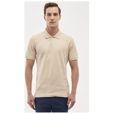 ORGANICATION Slim-Fit Poloshirt aus Bio-Baumwolle mit Allover-Print