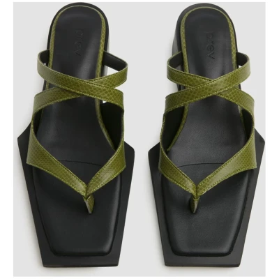 Prev Damen vegan Sandalen Karel Pantolette Rosmarin OlivgrÃ¼n