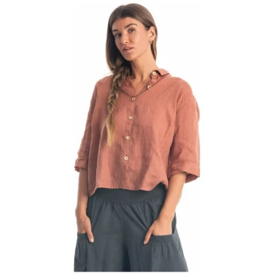 RAVENS VIEW IBIZA Damen vegan Bluse Sommer Bronze