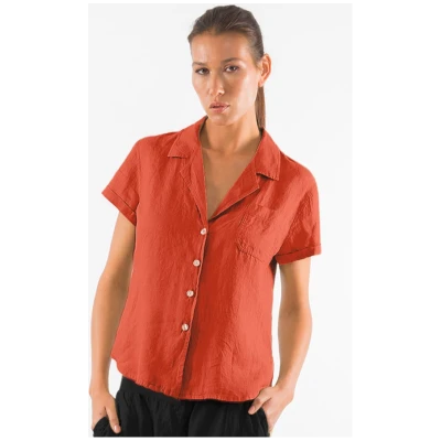 RAVENS VIEW IBIZA Damen vegan Hemd Elly Terracotta Orange