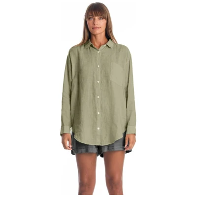 RAVENS VIEW IBIZA Damen vegan Hemd Monet Khaki