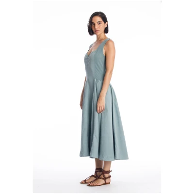 RAVENS VIEW IBIZA Damen vegan Kleid Alaska Chinois GrÃ¼n