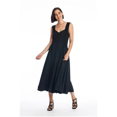 RAVENS VIEW IBIZA Damen vegan Kleid Alaska Schwarz