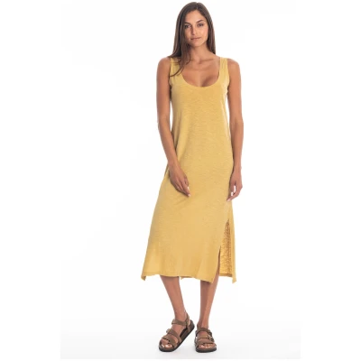 RAVENS VIEW IBIZA Damen vegan Kleid Demi Gold