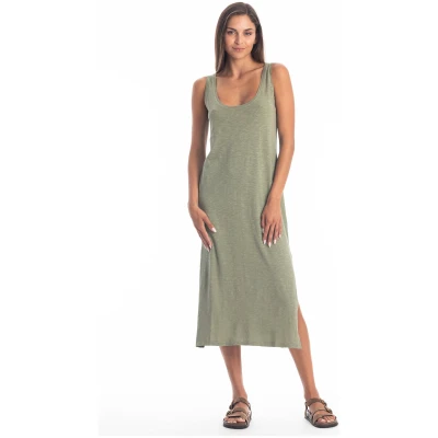 RAVENS VIEW IBIZA Damen vegan Kleid Demi Khaki