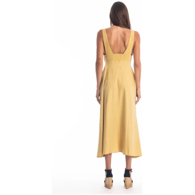 RAVENS VIEW IBIZA Damen vegan Kleid Fay Gold