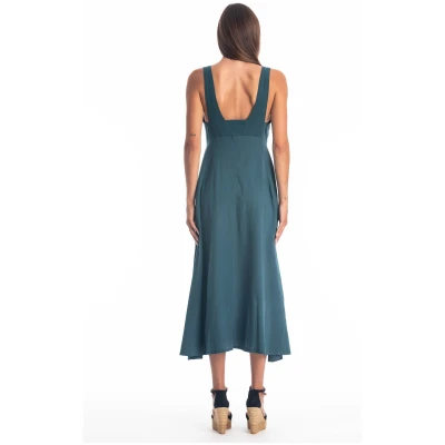 RAVENS VIEW IBIZA Damen vegan Kleid Fay Ocean Blue