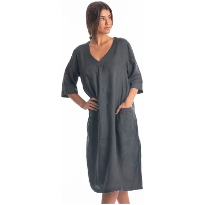 RAVENS VIEW IBIZA Damen vegan Kleid Isola Anthrazit