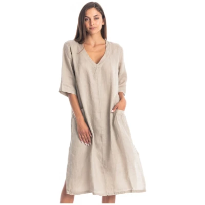 RAVENS VIEW IBIZA Damen vegan Kleid Isola Stone