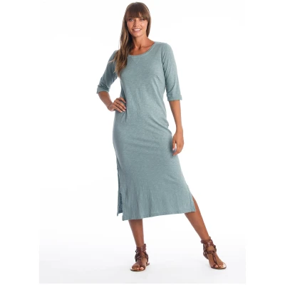 RAVENS VIEW IBIZA Damen vegan Kleid Maxi Mia Chinois GrÃ¼n