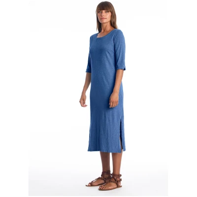 RAVENS VIEW IBIZA Damen vegan Kleid Maxi Mia Indigoblau