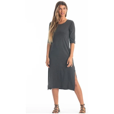 RAVENS VIEW IBIZA Damen vegan Kleid Mia Anthrazit