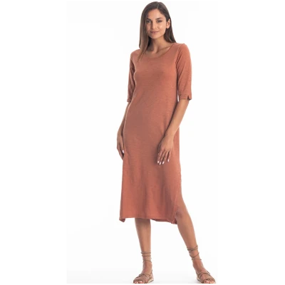 RAVENS VIEW IBIZA Damen vegan Kleid Mia Bronze
