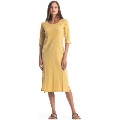 RAVENS VIEW IBIZA Damen vegan Kleid Mia Gold