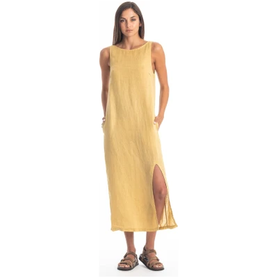 RAVENS VIEW IBIZA Damen vegan Kleid Nicola Gold