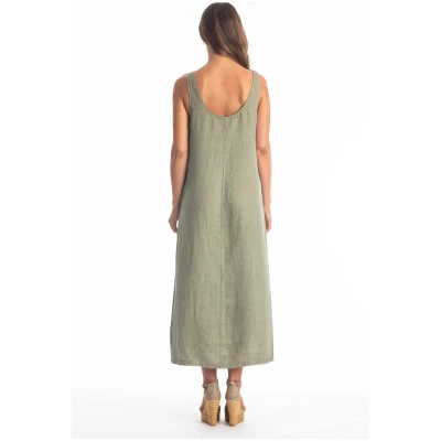 RAVENS VIEW IBIZA Damen vegan Kleid Nicola Khaki