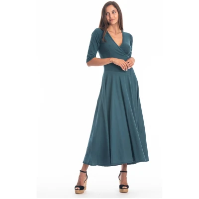 RAVENS VIEW IBIZA Damen vegan Kleid Veronika Ozeanblau
