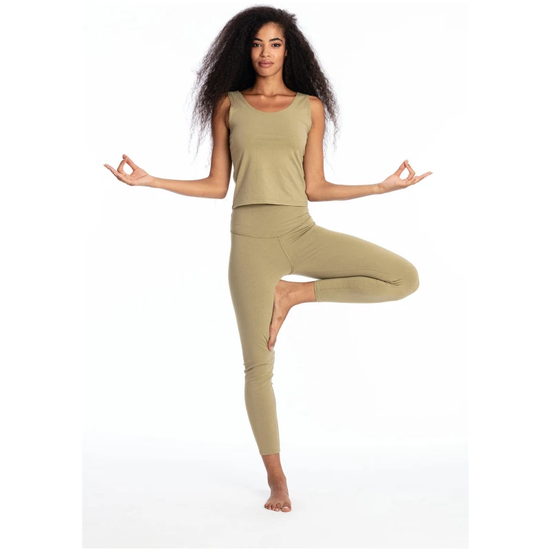 RAVENS VIEW IBIZA Damen vegan Legging Deva Dunkel Aloe GrÃ¼n
