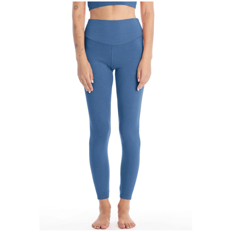 RAVENS VIEW IBIZA Damen vegan Legging Yoga Plus Indigoblau