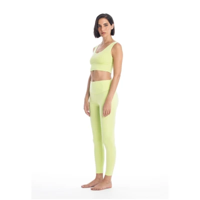 RAVENS VIEW IBIZA Damen vegan Legging Yoga Plus Limonengelb