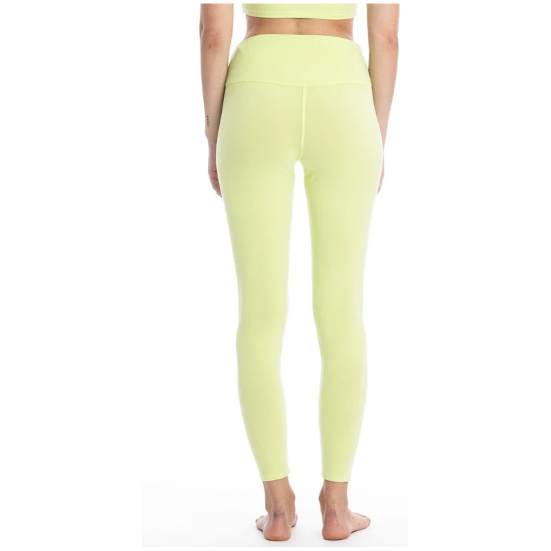 RAVENS VIEW IBIZA Damen vegan Legging Yoga Plus Limonengelb