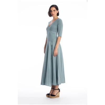 RAVENS VIEW IBIZA Damen vegan Veronika Kleid Chinois GrÃ¼n