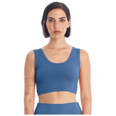 RAVENS VIEW IBIZA Damen vegan Yoga Top Indigoblau