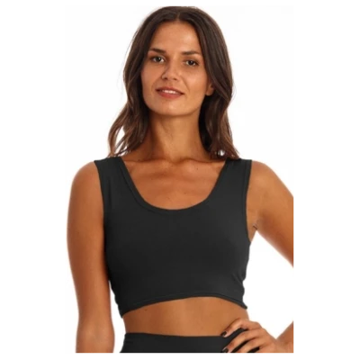 RAVENS VIEW IBIZA Damen vegan Yoga Top Schwarz
