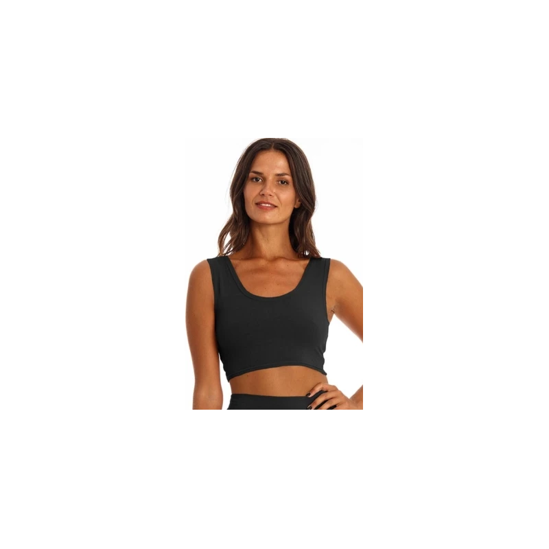 RAVENS VIEW IBIZA Damen vegan Yoga Top Schwarz