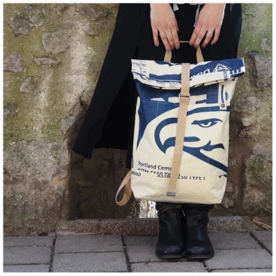 REFISHED fair fashion Rucksack 'BACKPACK' - upcycelte Zementsäcke
