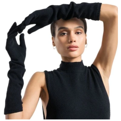 Rifò - Circular Fashion Made in Italy lange Handschuhe aus Recycelter Kaschmirwolle