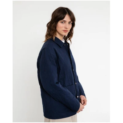 Rotholz Damen vegan Jacke Steppdecke Dunkelblau