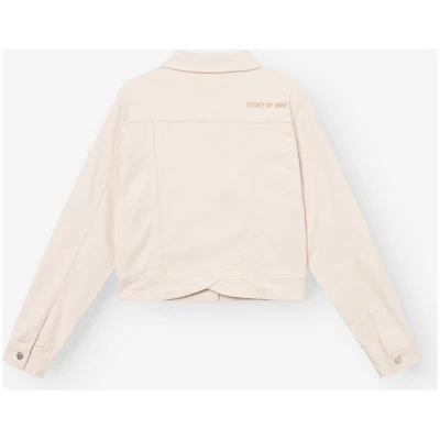 STORY OF MINE Damen vegan Denim Jacket UngefÃ¤rbt Beige