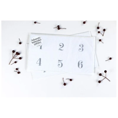 STUDIO KARAMELO Adventskalender Zahlen | 24 Adventskalenderzahlen zum Aufkleben | Recyclingpapier