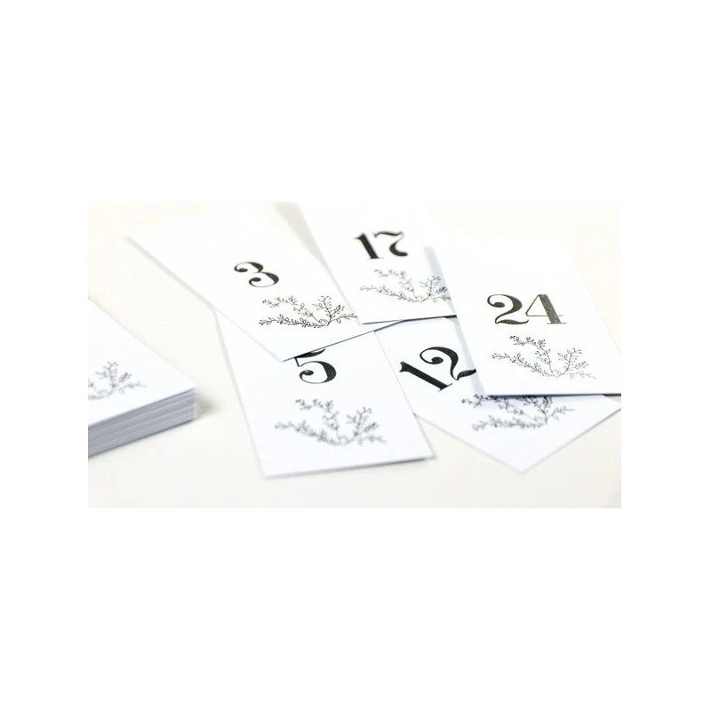 STUDIO KARAMELO Adventskalender Zahlen Anhänger | floral | Recyclingpapier