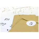 STUDIO KARAMELO DIY Adventskalender SET | Kraftpapier Tüten & Adventskalenderzahlen zum Aufkleben