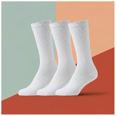 Spino Socks Zeitlose Tennissocken aus Bio-Baumwolle | 3er Pack Weiß
