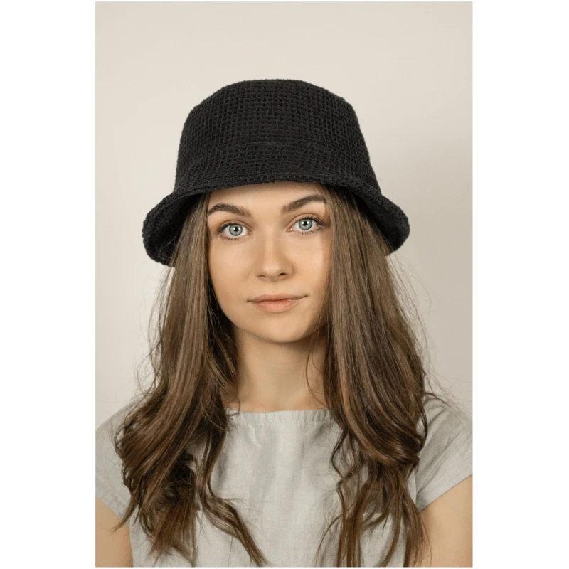 TAWAST Damen vegan Breeze Bucket Hat Schwarze Waffel
