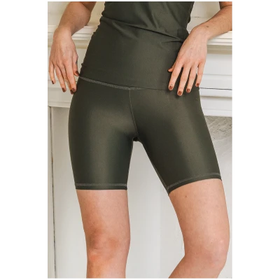 The View Yoga Damen vegan Kurze Leggings Vida WaldgrÃ¼n