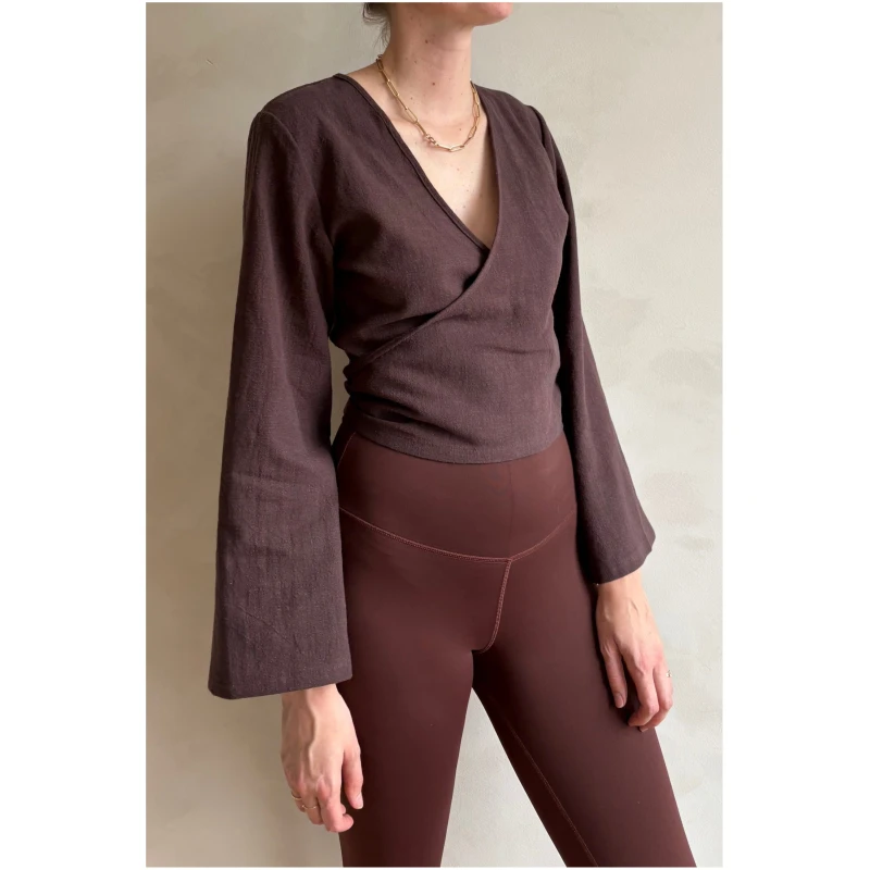 The View Yoga Damen vegan Top Lijn Brown
