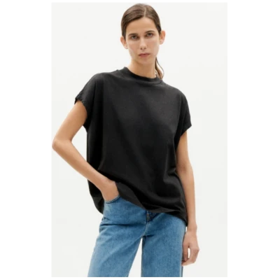 Thinking MU Damen vegan Basic T-Shirt Volta Schwarz