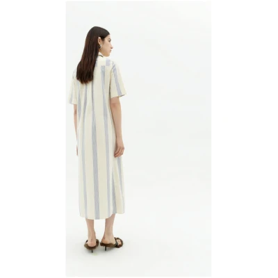 Thinking MU Damen vegan Kleid Gianna Blau Gestreift