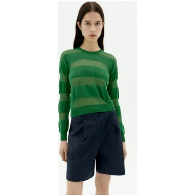 Thinking MU Damen vegan Strickpullover Jersey Be Green