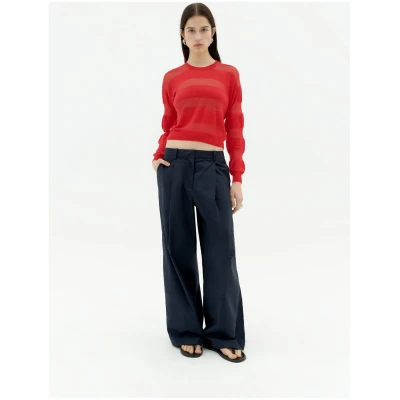 Thinking MU Damen vegan Strickpullover Jersey Be Red